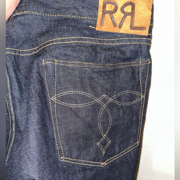 Double RL RRL made in USA salvedge denim slim boot cut dark wash Ralph Lauren - Picture 1 of 16
